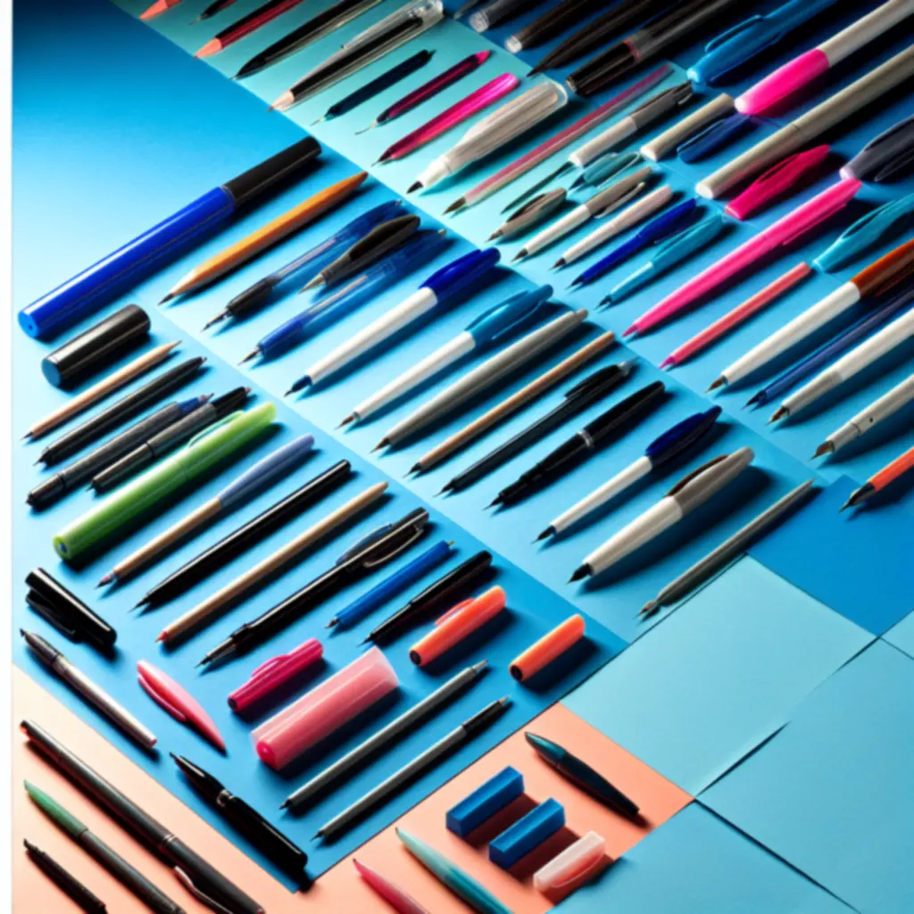 Színes tollak, ceruzák és ecsetfilcek választéka