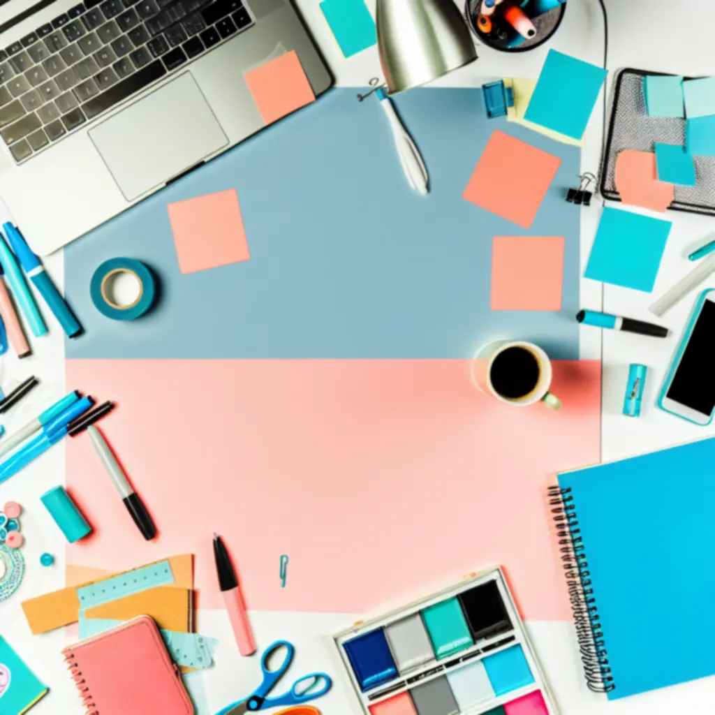 Esztétikus munkaállomás Paprino bestsellerekkel és rendezett kiegészítőkkel